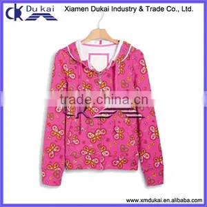 Girl's Overprint Track Jacket, Knit Jacket, Knitted Wear thumbnail-1