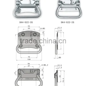 SK4-022-2S High Quality Folding Spring Pull Handle thumbnail-2