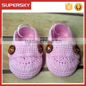 A-188 Hand Crochet Baby Shoes Baby Knitting Infant Indoor Slipper Shoes Crochet Prewalk Shoes thumbnail-1