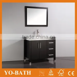 Solid Wood Single Vessel Sink Cheap Bathroom Vanity thumbnail-1