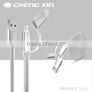 [CX]Hot Selling 2 in 1 Led Lighting Usb Data Cable for Mobile Phone With Led Light Micro Usb Charging Cable 2016 New Style Supplier's Choice thumbnail-5