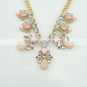 Fashion Resin Crystal Necklace and Earrings Jewerly Set Fancy Crystal Necklace Sets Supplier's Choice thumbnail-2