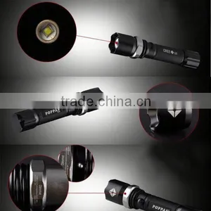 Promotion POPPAS T809 3W XPE Zoomable Bright Rechargeable Aluminium 18650 Battery Led Riot Flashilght thumbnail-4