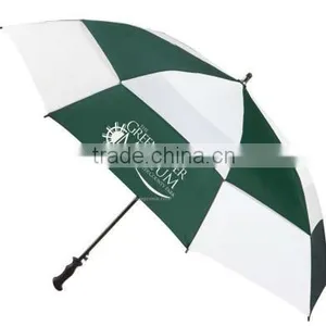 Auto Open Two Colors Pongee Fabric Fiber-glass Storm Golf Umbrella thumbnail-2