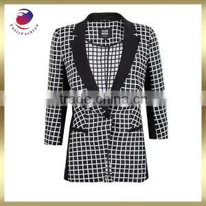Ladies New Design Plaid Casual Suit thumbnail-1