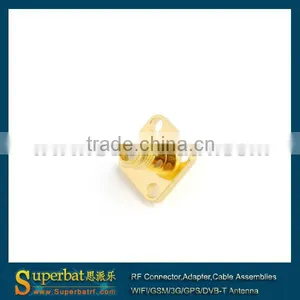4 Flange SMA Connector Panel Mount Jack With Solder Post Terminal thumbnail-1