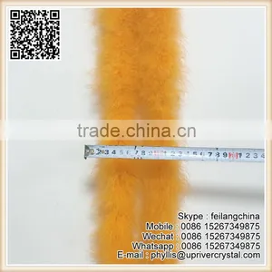 Selling Loose Fluffy 8-10cm Wide Orange Feather Boa thumbnail-3