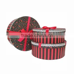 Customized Round Shape Paper Hat Boxes thumbnail-1