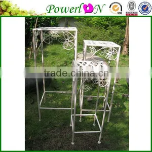 Cheap Price Square Antique Design S/3 Metal Plant Stand Garden Ornament For Decking Patio J08M TS05 G00 X00 PL08-5093 thumbnail-1