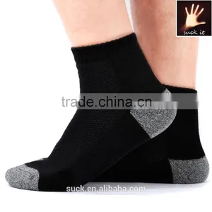 Black Men Riding Bike Cycling Warm Towel Sweat Short Socks With Hiking Antimicrobial thumbnail-3