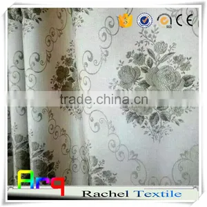Jacquard Upholstery Poyester Curtain Fabrics White Backgound New Design Floral and European thumbnail-1