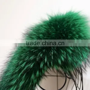 China Real Colored Raccoon Fur Collar Customized thumbnail-1