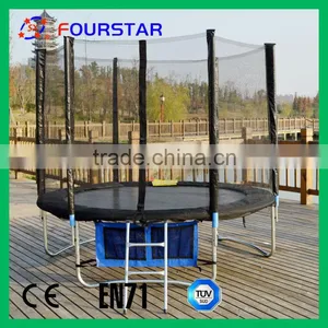 8FT 244cm Black Jumping Trampoline With Shoe Bags thumbnail-1