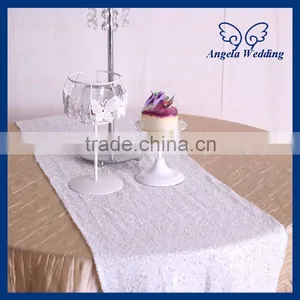 RU002E Popular Cheap Bead Many Colors Available Decorative White Sequin Table Runner thumbnail-2