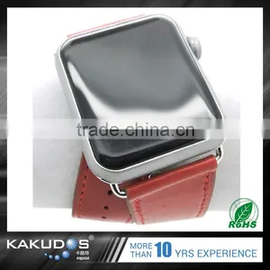 2016 Hot Selling Leather Red Sport 42mm Watch Band for Apple Watch thumbnail-3