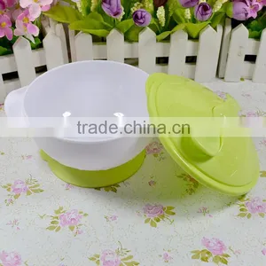 Hot Sell Food Grade pp Baby Feeding Sucton Bowl With Hand and Spoon in Stock thumbnail-3
