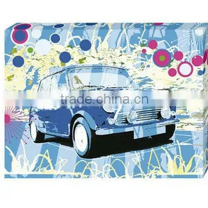 Blue Beautiful Car Canvas Painting Services thumbnail-1