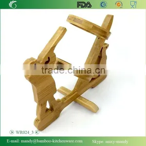WR024 Foldable Bamboo Wine Rack With Funny Shape, Xingyuan Bamboo Rack thumbnail-4