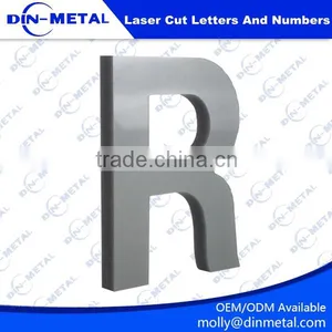 Stainless Steel Laser Cut Letters Logo and Numbers 3d Laser Cutting Lettering Channel Out Door Signs thumbnail-1