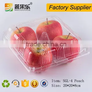 High Quality Fruit Clamshell Packaging Box for 4pcs Peach thumbnail-2