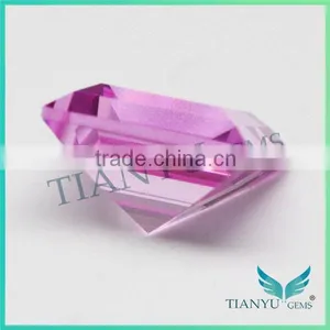 Wuzhou Wholesale Synthetic Diamonds 2# Pink Ruby Gems Ruby Corundum Stone Square Shape thumbnail-5