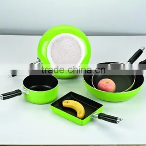 5pcs Aluminum Nonstick Cookware Set thumbnail-1