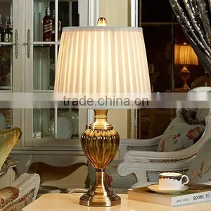 Metal Base Ceramic Body With Fabric Lampshade Modern Desk Lamp Bedroom Living Room Dining Room Table Lamp thumbnail-1