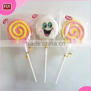 Funny Flat Round Shape Marshmallow Lollipop Candy thumbnail-1