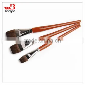 in Stock BGN-236 Bergino Master Professional High Qualitty Flat Shape Hose Fetlock Hair Artist Brush thumbnail-1