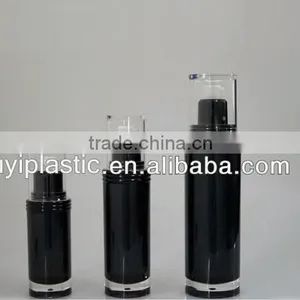Round Shape 50g Acrylic Cream Jar Plastic Bottle Cosmetic Packaging Black Color thumbnail-1