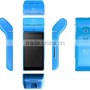 Android Pos Terminal Support 3G/WiFi/RFID Reader/Barcod Scanner/build-in Thermal Printer/PSAM With Rechargeable Battery thumbnail-1