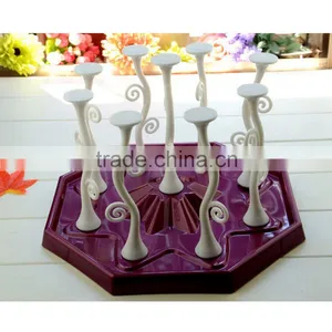 Portable Kitchen Table Cup Holder Tray Glass Coffee Cup Holder thumbnail-4