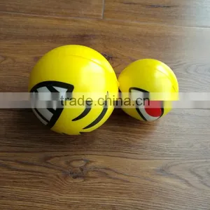 High Quality Hot Sell Mini PU Ball Toys With Emoji Printing Play Ball Yellow Ball Toys For Kids Children thumbnail-6