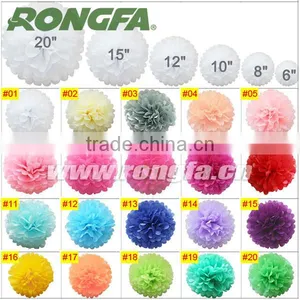 14'' Colorful Wedding Paper Pompoms/Paper Ball/Paper Flowers thumbnail-1