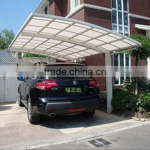 Prefeb House Aluminum Metal Carport Car Parking Cover With Arched Roof thumbnail-6