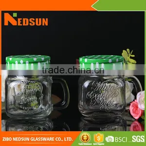 Express Wholesale Embossed Wholesale Mason Jars 250ml thumbnail-1
