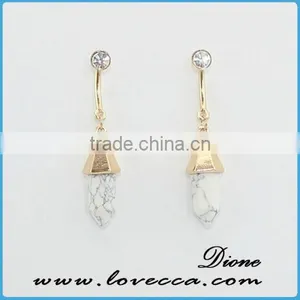Vintage Earring Stud Irregular Turquoise Earrings for Woman Fashion thumbnail-2
