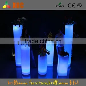 Hot Sale High Tech Garden Led Illuminate Glowing Flower Pot Outdoor Led Pot Lights/Led Plastic Flower Vase With Remote Control thumbnail-2