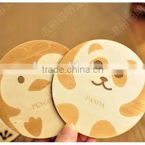 Korean Style Cheap Rounded Animal Wooden Handmade Kids Table Mats thumbnail-1