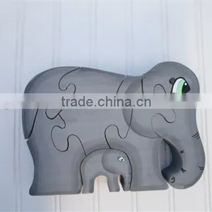 Hot Sell Wooden Wooden Elephant Puzzle Desk Decoration Made in China thumbnail-1