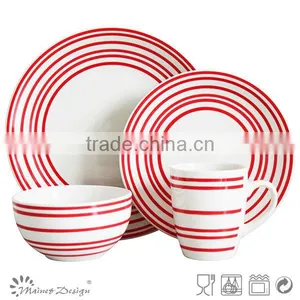 Ceramic Dinner Set Stoneware Handpainted Dinnerware Set High Quality Dinner Set Daily Use thumbnail-1