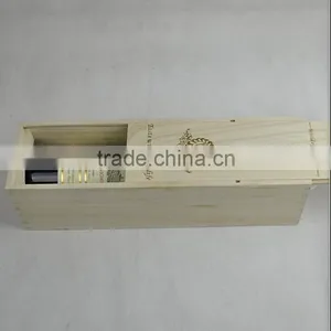 2016 Wholesale Cheap Wooden Single Bottle Red Wine Box thumbnail-1