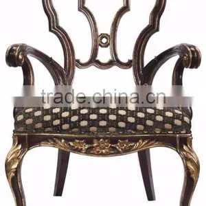 Nice Designed Classic European Solid Wood Carving Golden Royal Chair With Chinoiserie Influenced BF12-04264a thumbnail-4