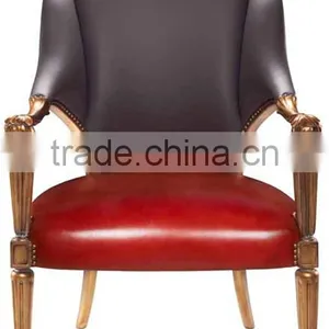 Luxurious Royal Solid Wood King Chair With Wheels, Imperial Carved Wooden Throne Armchair With Golden Tassel BF12-04264c thumbnail-3