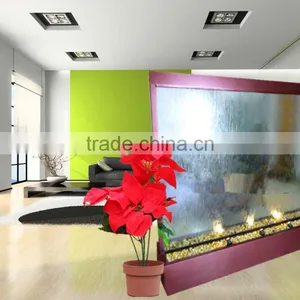 Hotel Restaurant Mall Unique Stainless Steel Indoor Glass Water Wall Fountain thumbnail-2