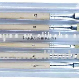 10pcs/set Gold Nylon Hair Watercolor Painting Brushes Artist Brushes Paintbrushes for Sale thumbnail-6