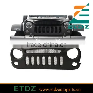Mesh Front Grill Grille Hood Intak 1pcs Fit for Jeep Wrangler 2007-2015 Rubicon thumbnail-2