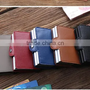 Double Box Pop-up Credit Card Holder Metal Wallet Cash Purse Handbag thumbnail-4