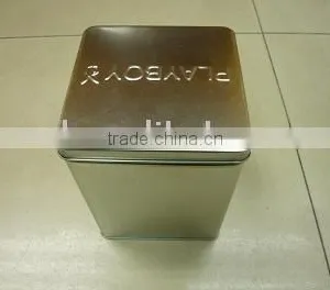 Plain Squre Tin With Embossing Lid thumbnail-1