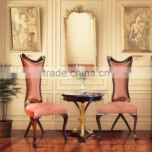 Chair High Back Rest Covered With Suede Fabric For Deco Room thumbnail-1